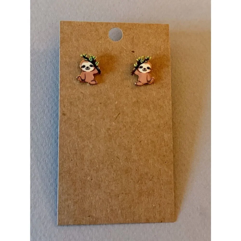 Cute Sloth Stud Earrings A1742